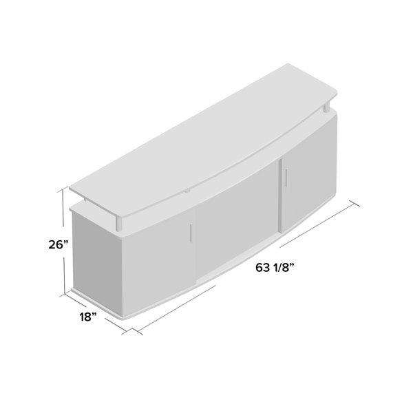 Wade Logan® Elian TV Stand for TVs up to 70" with Fireplace Included